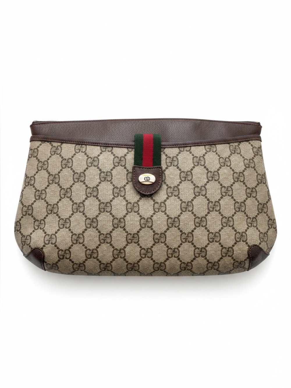 GUCCI GG Supreme Coated Canvas w Sherry Webbing Convertible Bag - Picture 2 of 15